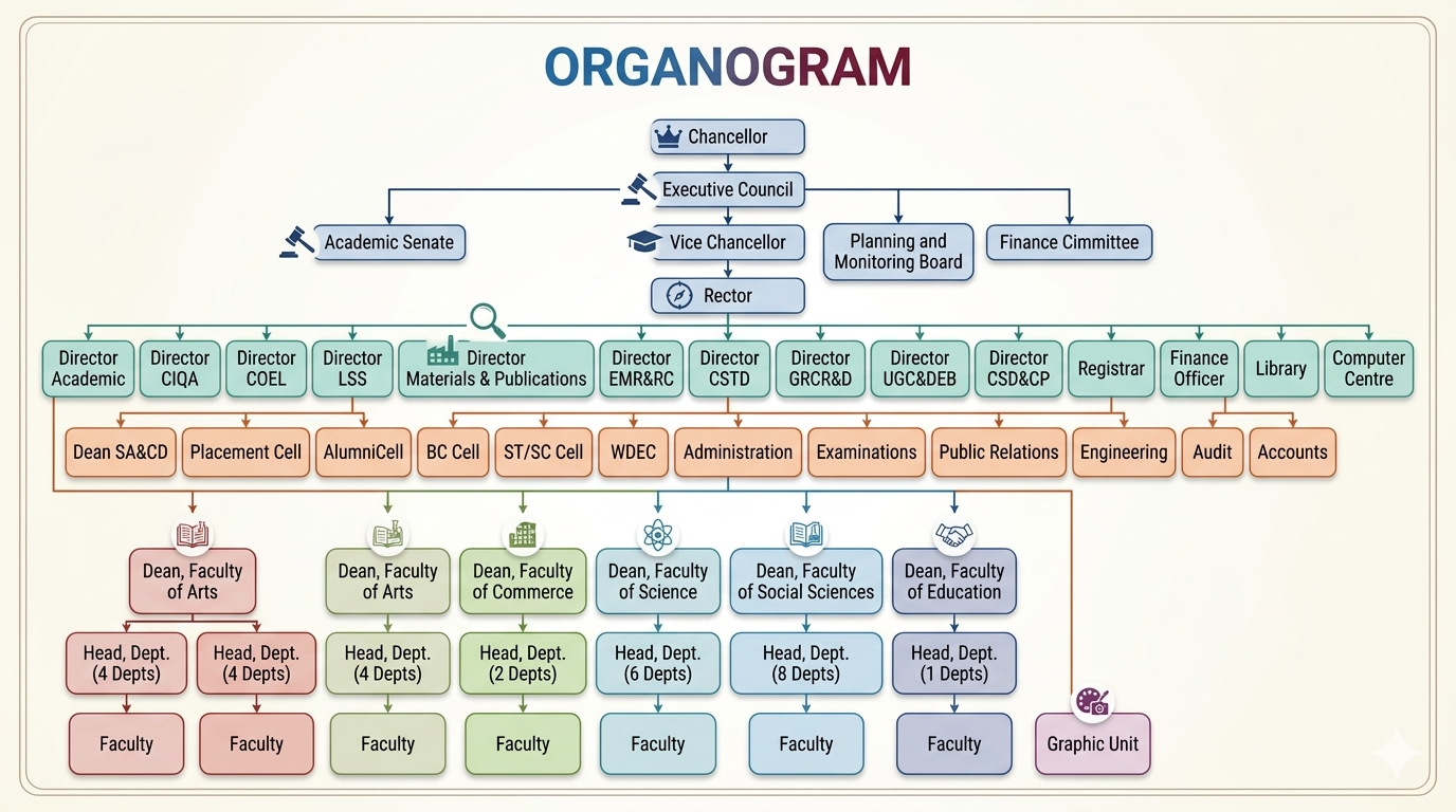 Dr. B.R. Ambedkar Open University Detailed Organogram